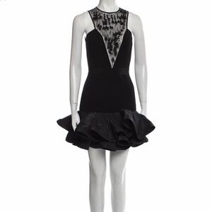 Elisabetta Franchi Black Mini Dress